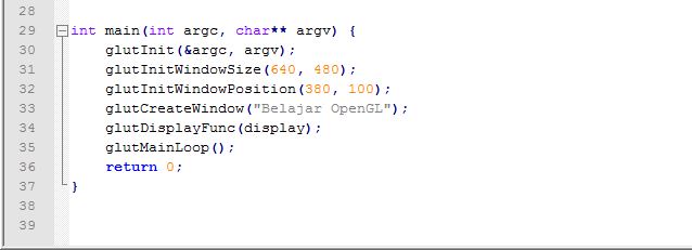 Membuat Garis dan Bidang dengan OpenGL
