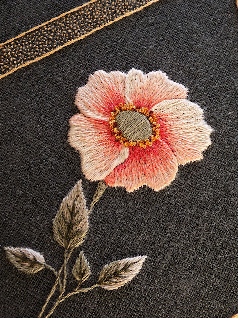 Jewel Series: Rhodochrosite hand embroidery pattern