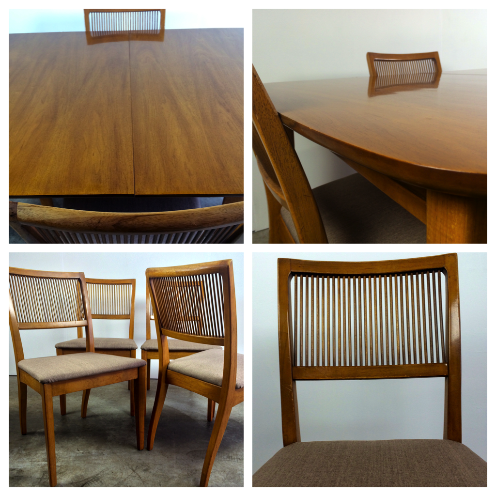 Sparklebarn Mid Century Walnut Dining Table 4 Chairs By