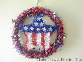 Quick and Easy Patriotic Star Wreath