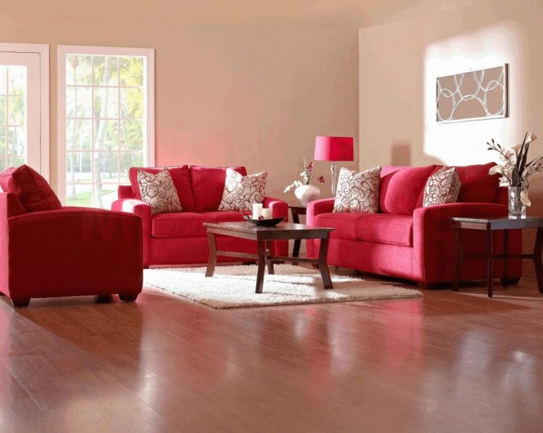 red pattern living room chairs
