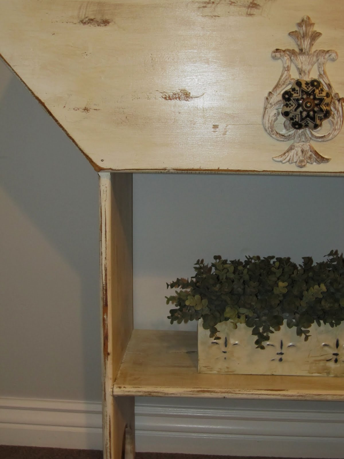 . funky cream accent table