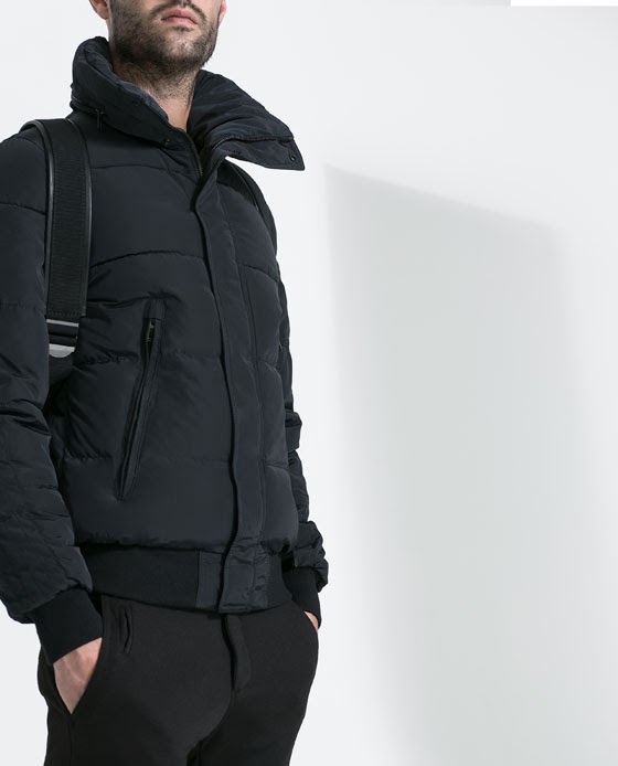 6 Moda Zara jackets 2014 for men BASIC PUFFER JACKET