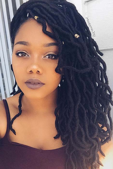 29 Latest Faux Locs Braids Hairstyles For Black Women To
