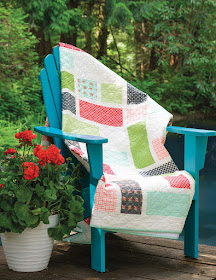 Grandstand quilt pattern found in the Fresh Fat Quarter Quilts book by Andy Knowlton of A Bright Corner - a modern, fresh way to use medium and large scale prints