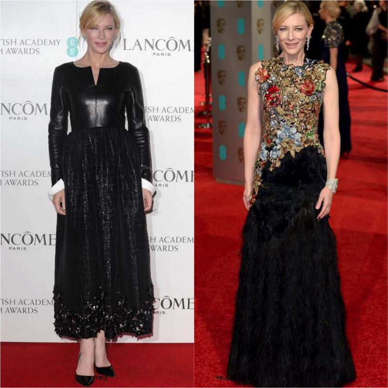 Cate Blanchett in Chanel & Alexander McQueen at the Lancome 2016 BAFTA ...