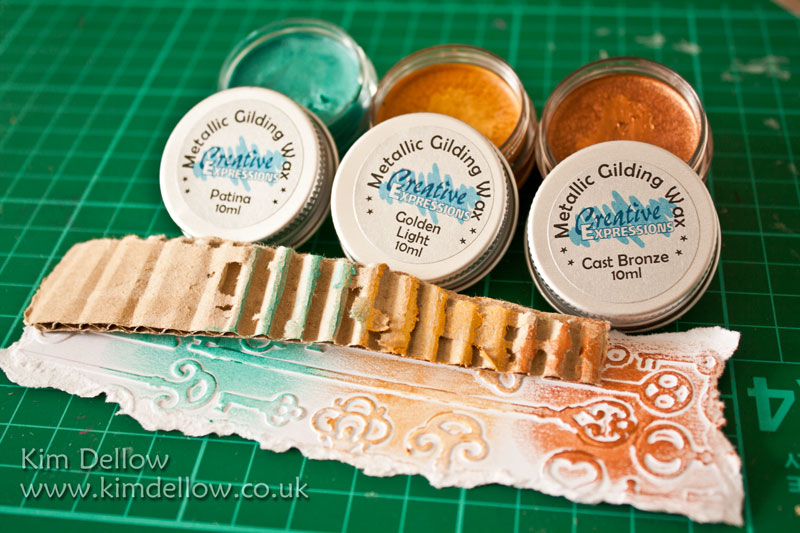 Gilding wax in tubs and on card