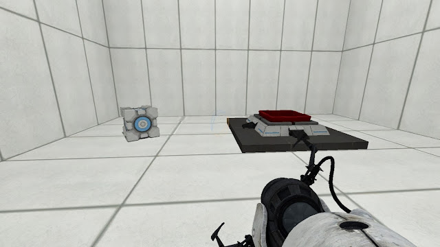 Botón de cubo y cubo contrapesado en Portal 2
