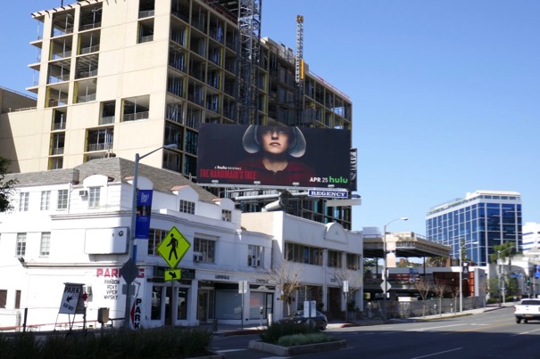 The Handmaid's Tale season 2 billboard Sunset Strip Handmaids Tale season 2 billboard