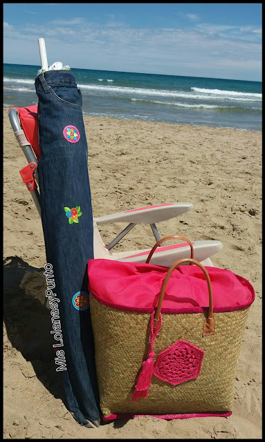 Cómo hacer una funda para una reciclando unos patalones vaqueros. - Mis LolanasyPunto