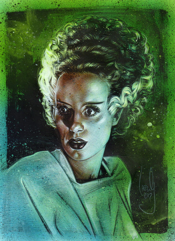 Elsa Lanchester as The Bride of Frankenstein, Artwork© Jeff Lafferty Elsa Lanchester as The Bride of Frankenstein, Artwork© Jeff Lafferty