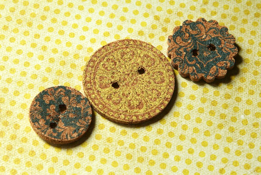P8 Buttons & Fabrics Button Wednesday Cork Buttons