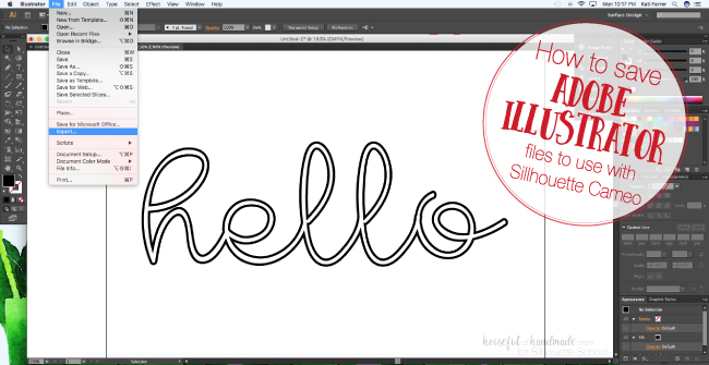 Saving Adobe Illustrator Files For Silhouette Studio (Svg And Dxf) -  Silhouette School