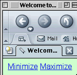 Netscape 7.02's minimized window
