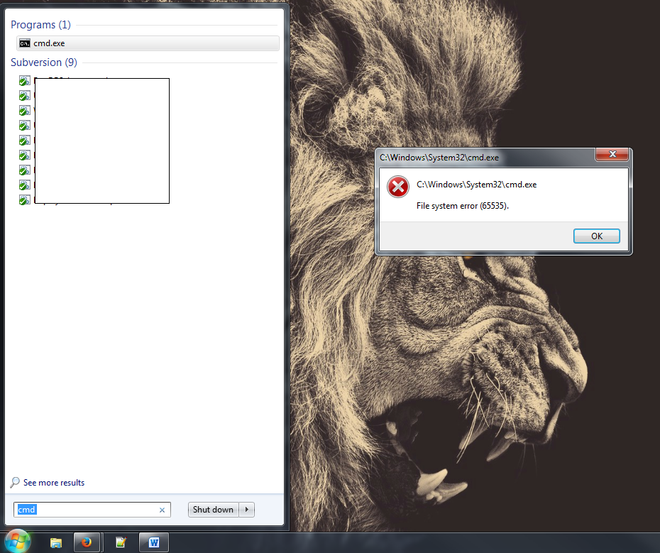 ku on Unable to create file with File system error (65535)