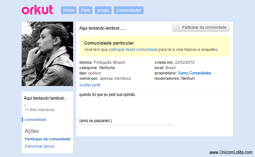 Comunidade do orkut