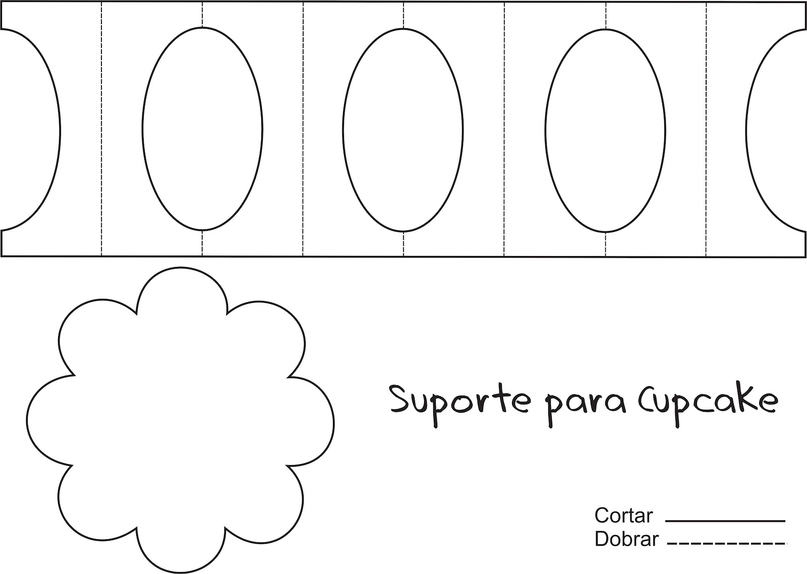 Passatempo da Ana Molde Suporte para Cupcake