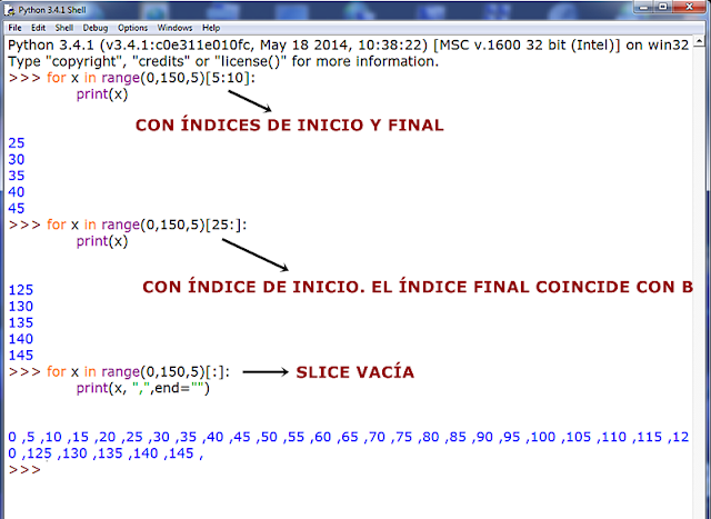 APRENDER A PROGRAMAR CON PYTHON: BUCLE FOR/IN