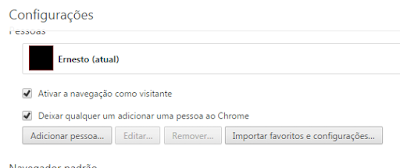 Limpar dados de navegação Chrome