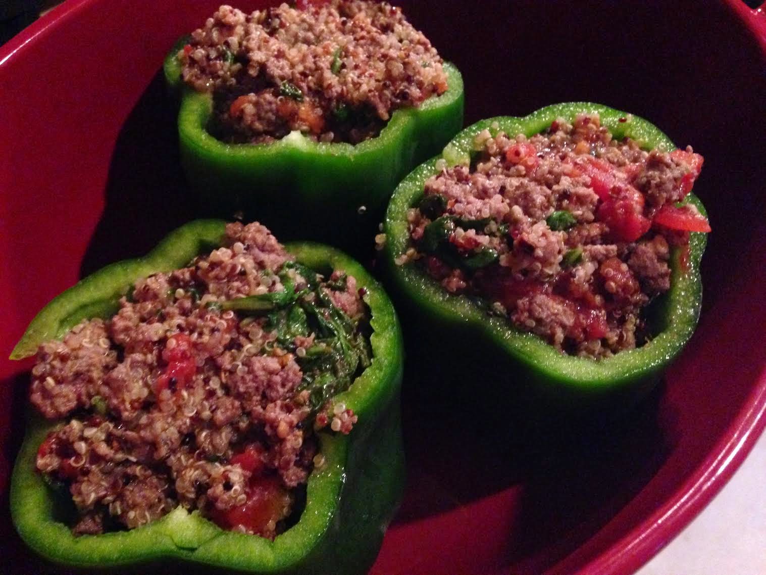 Bison Quinoa Stuffed Peppers