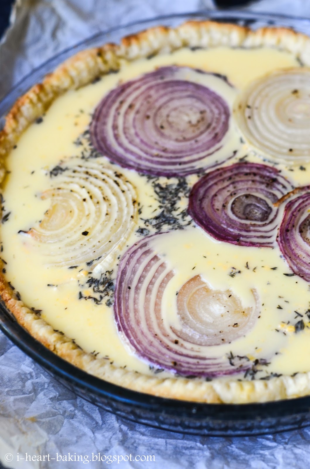 i heart baking! savory roasted onion tart (quiche)