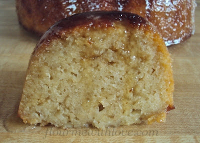 Moist, delicious buttermilk pound cake with a warm buttermilk syrup!