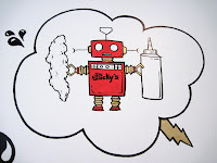 Sticky Finger's Joint Robot mascot