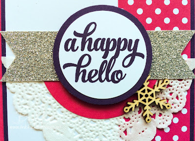 Happy Hello Card using Stampin' Up! UK Supplies - get them here