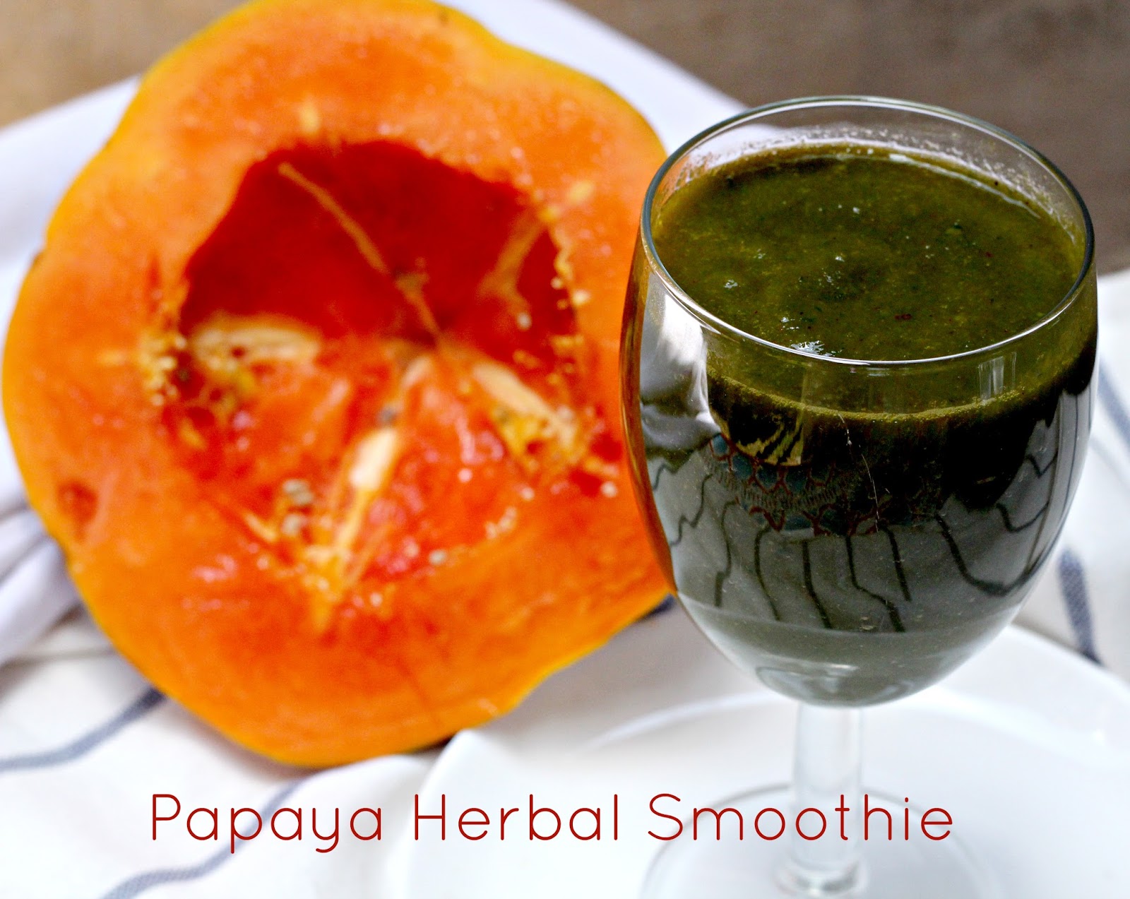IndianVegKitchen Papaya Herbal Smoothie Recipe