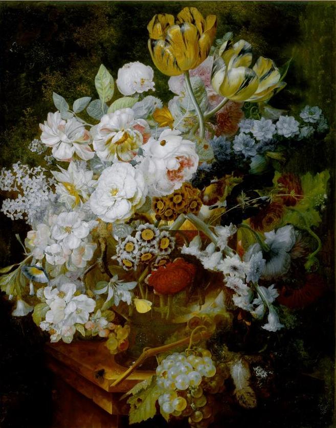 Jan van Huysum, Stilllife with Flowers. Oil on canvas