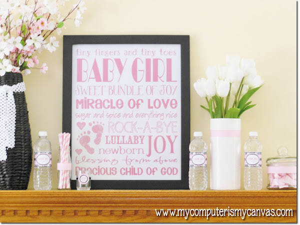 {NEW} Baby Girl Subway & Shower Printables!