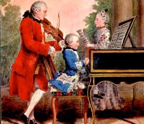 Моцарт и его семья. Отец Леопольд. Сестра Мария Анна.