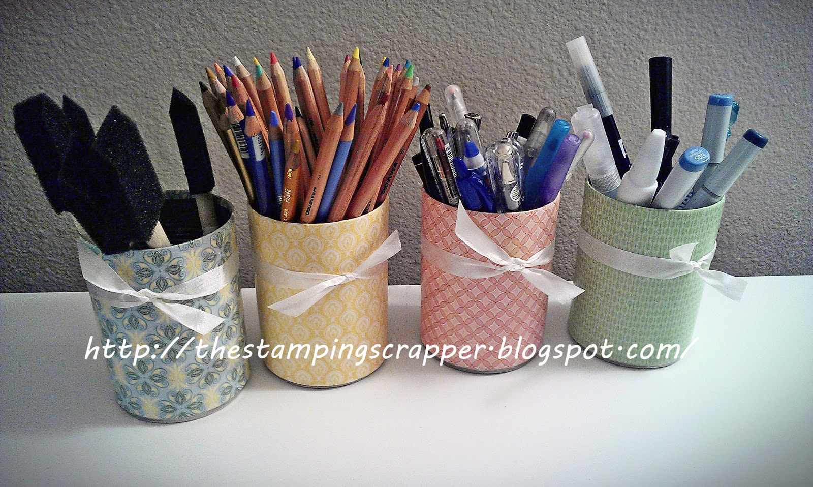 The Stamping Scrapper Turn Cans Into Pencil Cups!