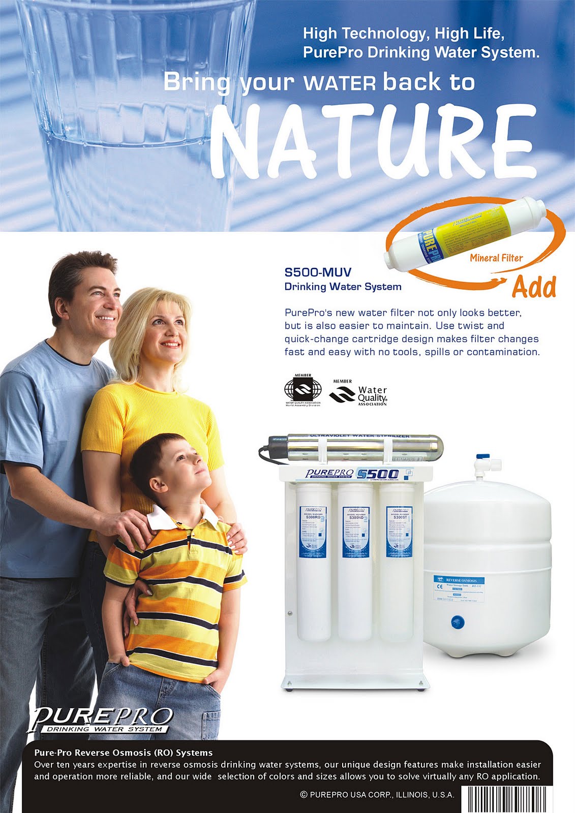 PurePro® S500-MUV PurePro® S500-MUV Reverse Osmosis Water Filter System