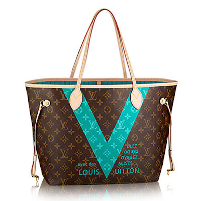 Louis Vuitton Neverfull Louis-Vuitton-Neverfull-MM-Monogram-V-M41601-Turquoise