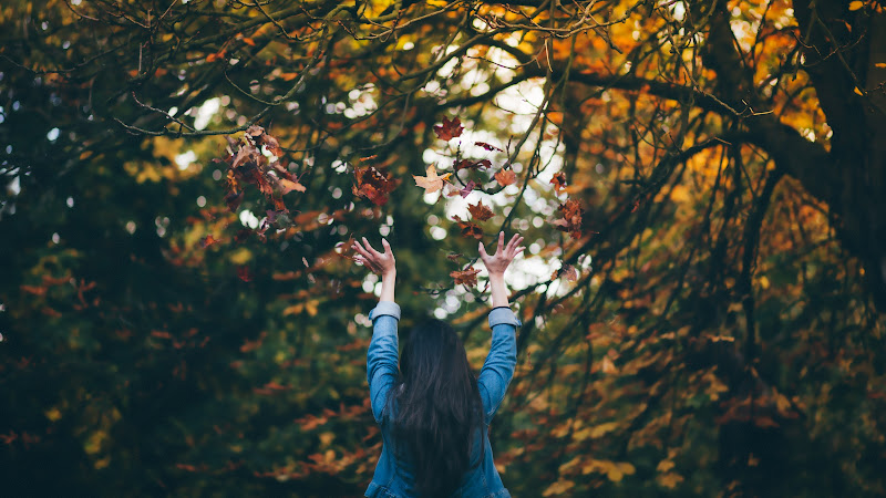 Girl Enjoying Autumn