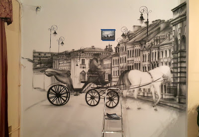 Mural 3D Mural 3D, malowanie obrazu na ścianie farbami akrylowymi. Obrazy ręcznie malowane,