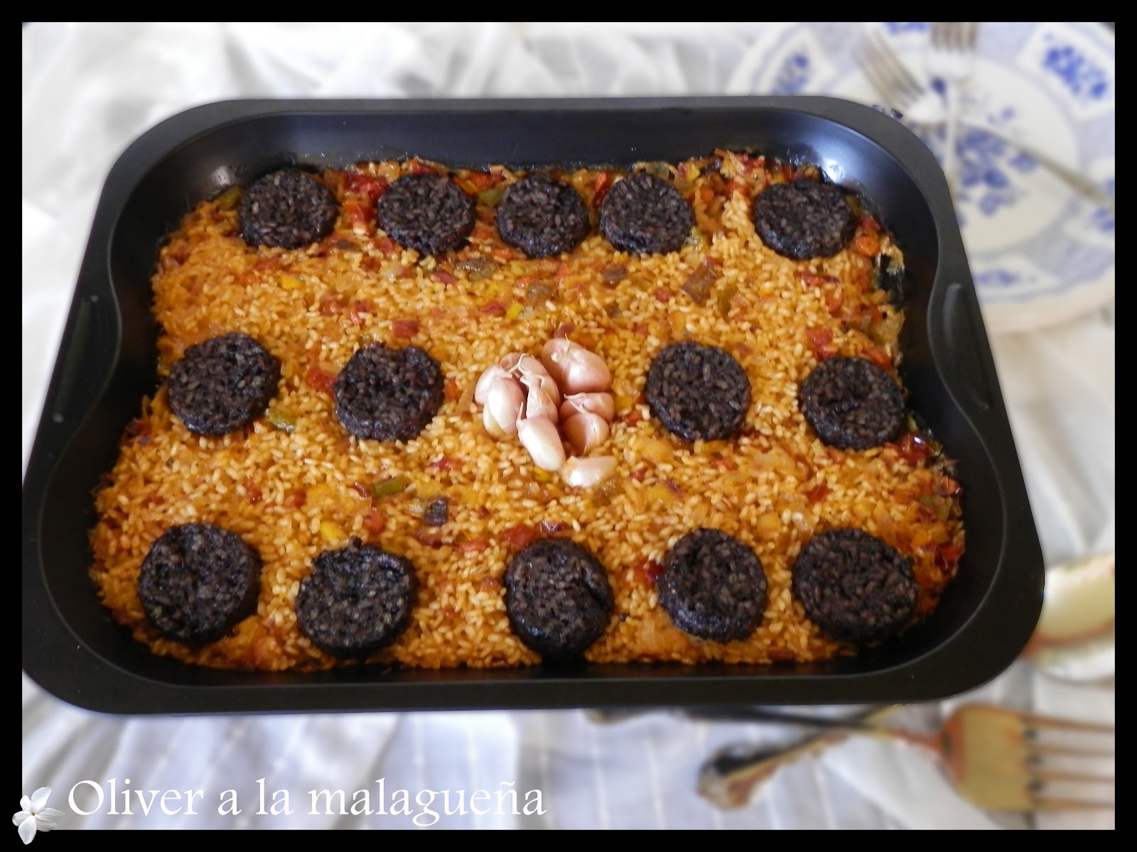 Resultado de imagen de arroz al horno con morcillas