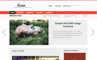 Fusion Responsive Blogger Template