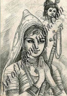 There is nothing in the world that can match the devotion of Meera Bai for  Krishna Picture Reference Pinterest Materials used  Instagram