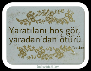 YUNUS EMRE'DEN ALTIN SÖZLER