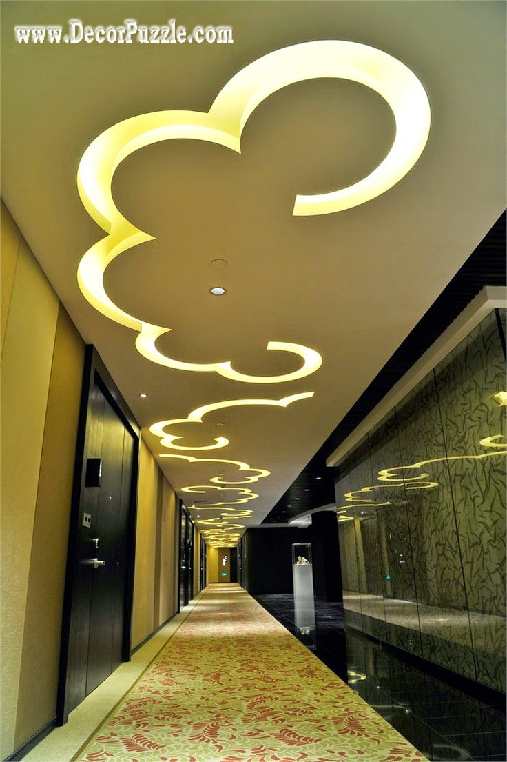 unique led ceiling lights for hallway false ceiling design 2018