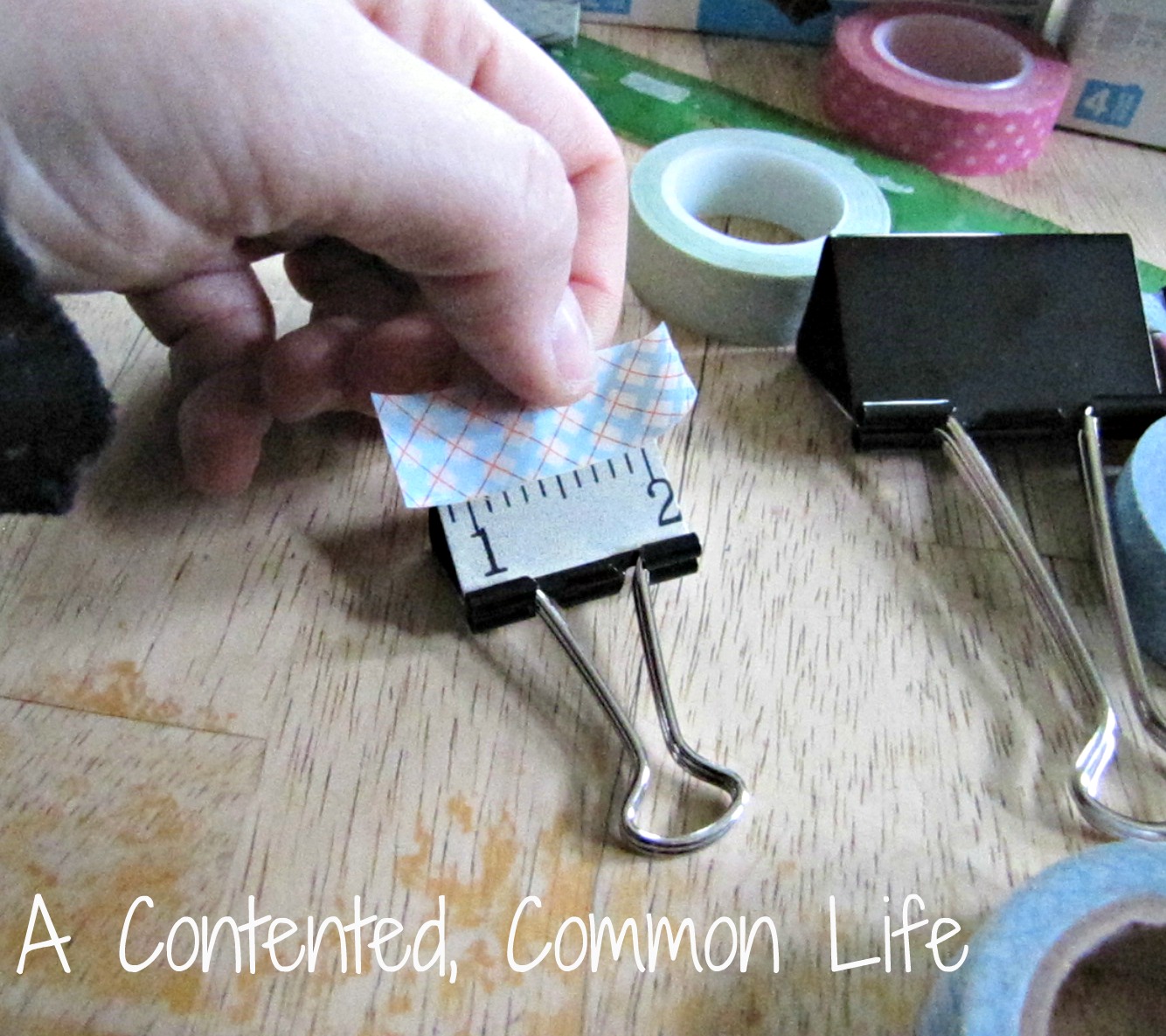 A Contented, Common Life: Project Tuesday: Washi Tape Bulldog Clips