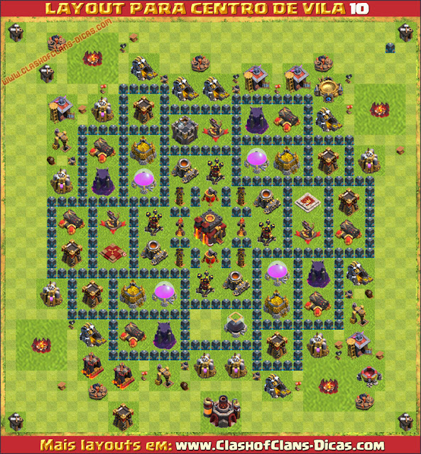 Layout Centro de Vila 10 - Clash of Clans layout