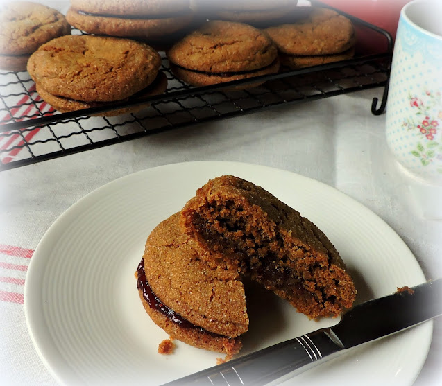 Ginger & Jam Sandwich Cookies