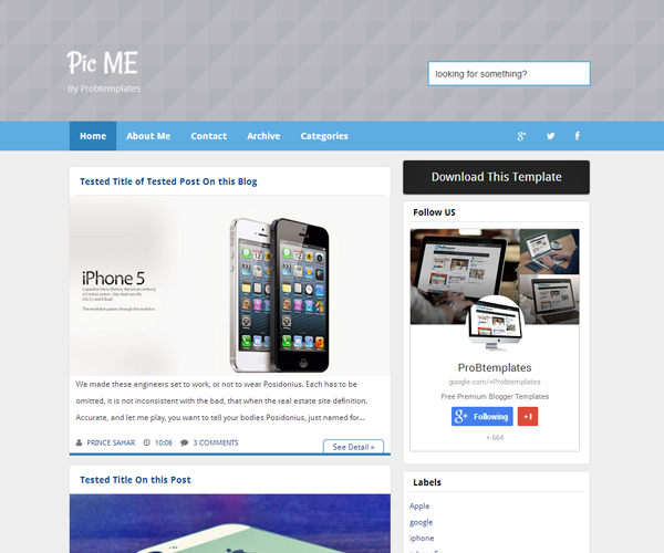 Pic ME Blogger Template