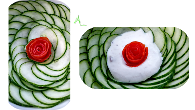 J'ai voulu réaliser cette recette d'une manière un peu originale avec une jolie présentation des rondelles de concombre