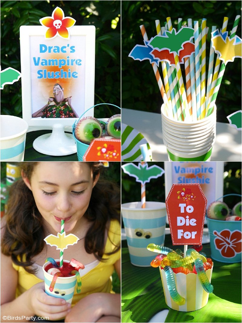 A Summer Backyard Camping Party - fun, easy ideas for a fun campout inspired by the Hotel Transylvania 3: Summer Vacation movie! by BirdsParty.com #HotelT3: Summer Vacation is coming to theaters on July 13 | #sponsored content created by @birdsparty for @hotelt