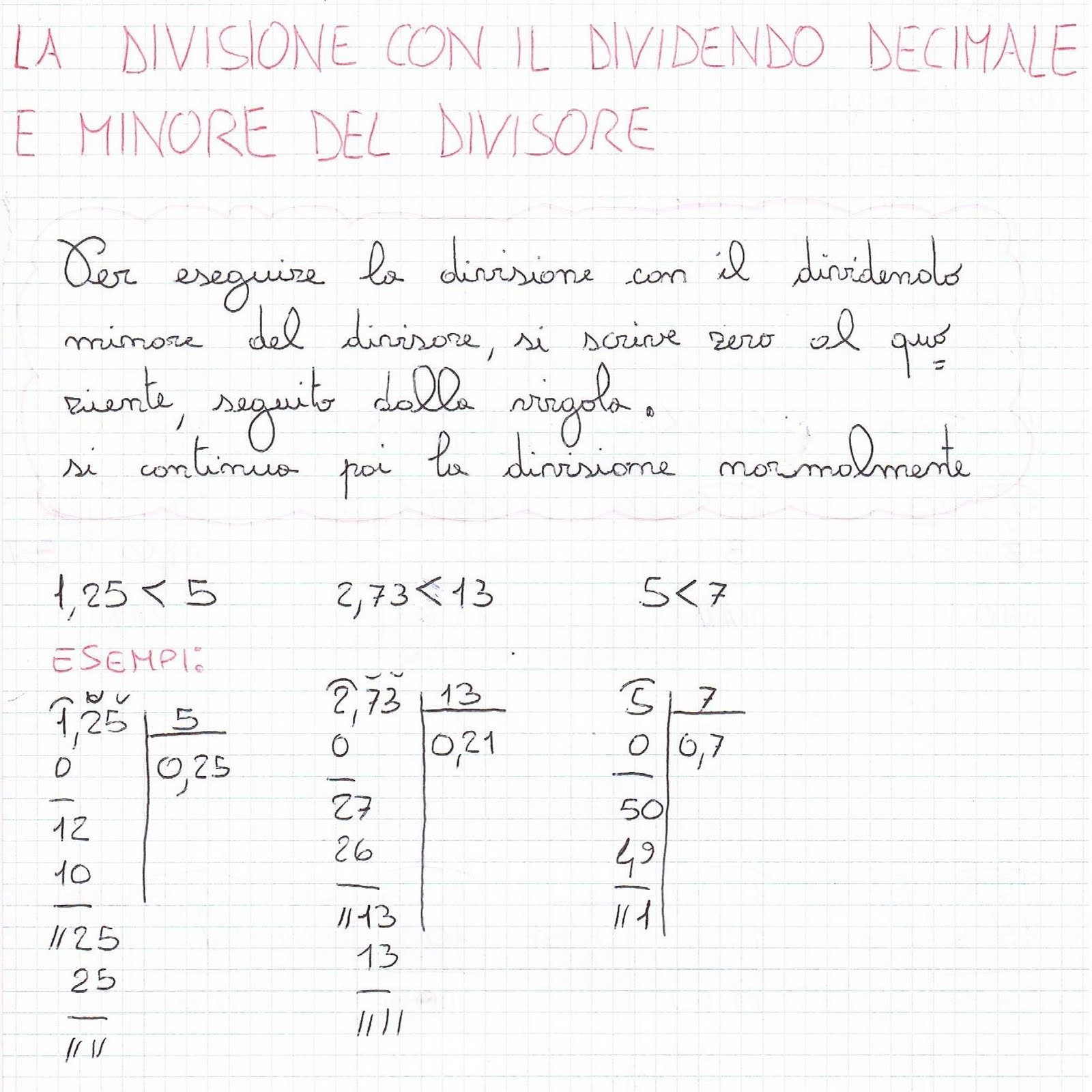 Divisione Con Dividendo Decimale Problema