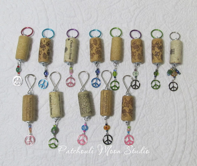 Patchouli Moon Studio~ Wine Cork Key Rings for Sale